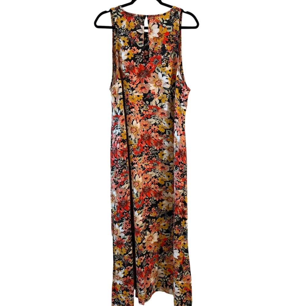 Natural Life Floral Patterned maxi Dress with same pockets L/XL - Picture 3 of 9